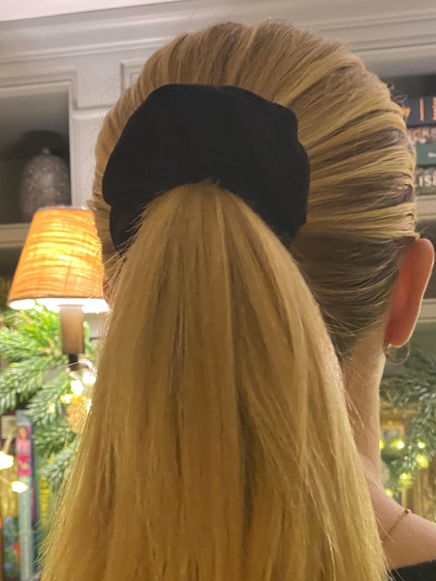Black velvet scrunchie
