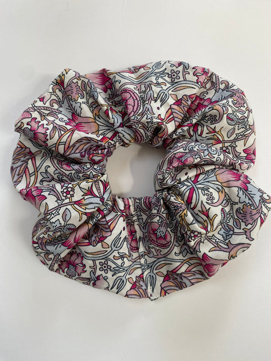 Understated Liberty print scrunchie in dainty colours - full