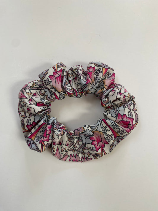 Understated Liberty print scrunchie in dainty colours - skinny