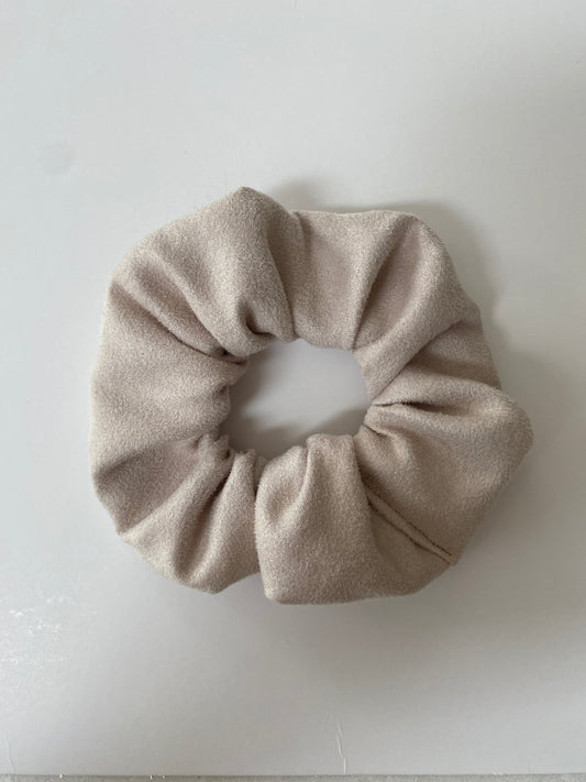 Faux suede scrunchie in stone - slim