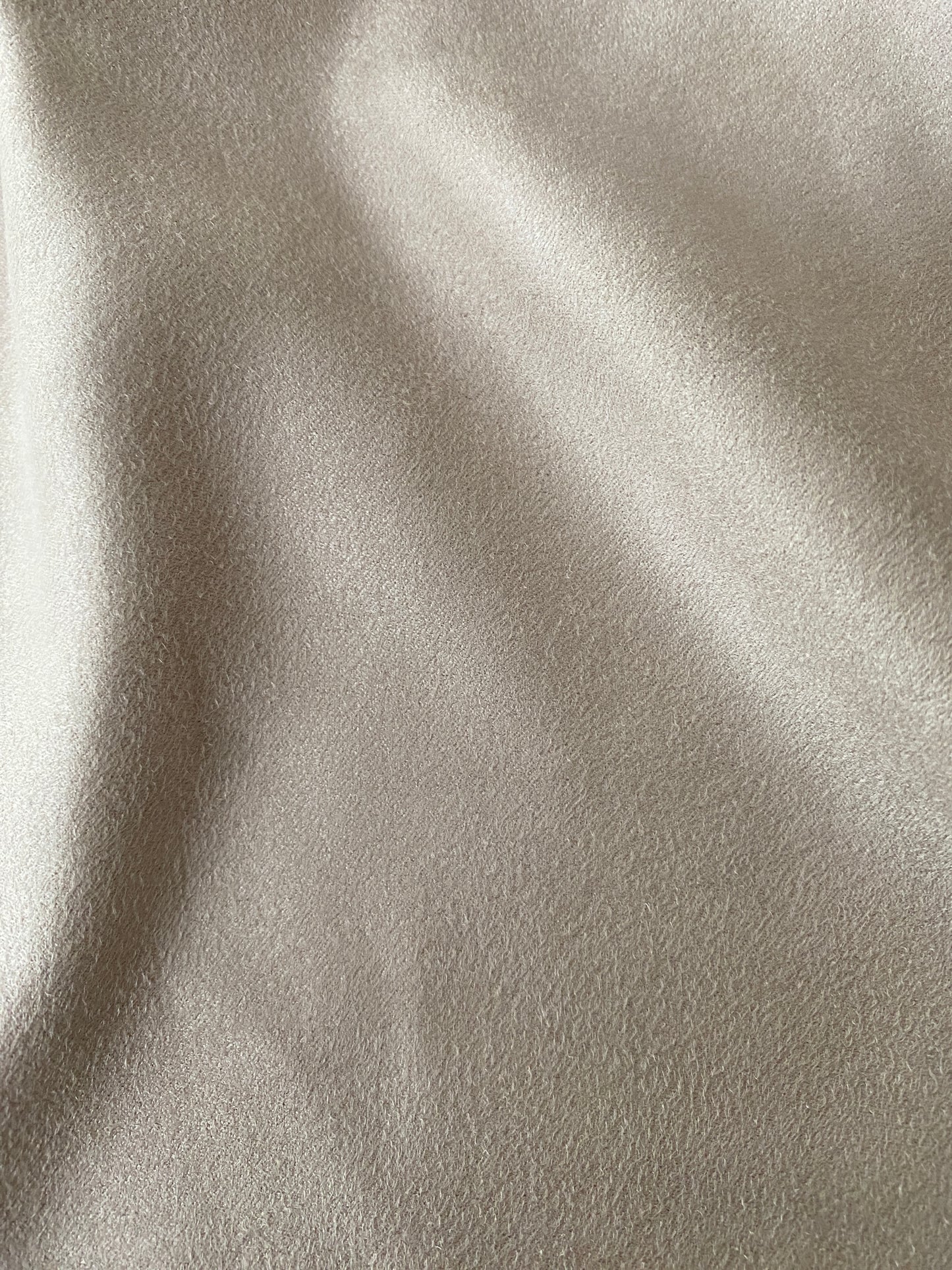 Faux suede scrunchie in taupe- slim