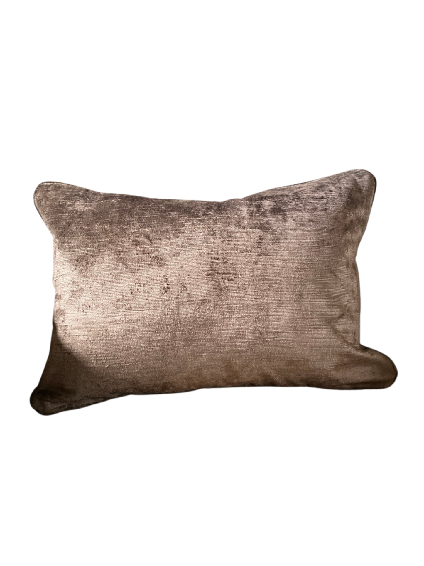 Luxury nut brown velvet cushion