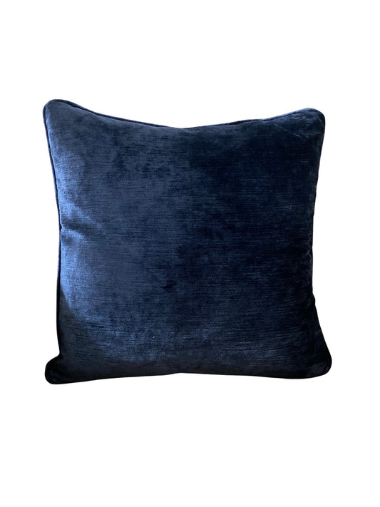 Luxury navy velvet cushion