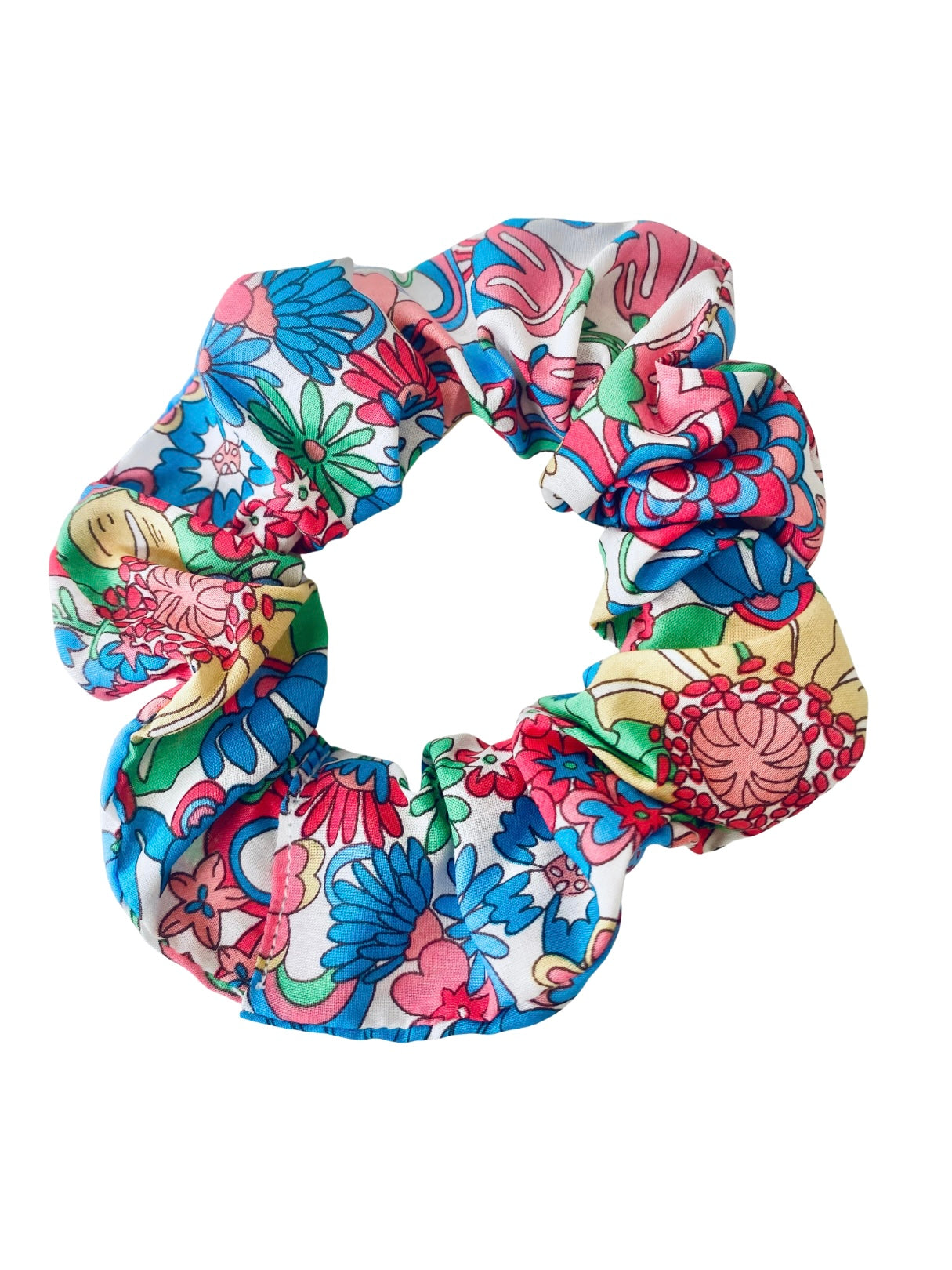 Fresh floral Liberty Tana Lawn scrunchie - skinny