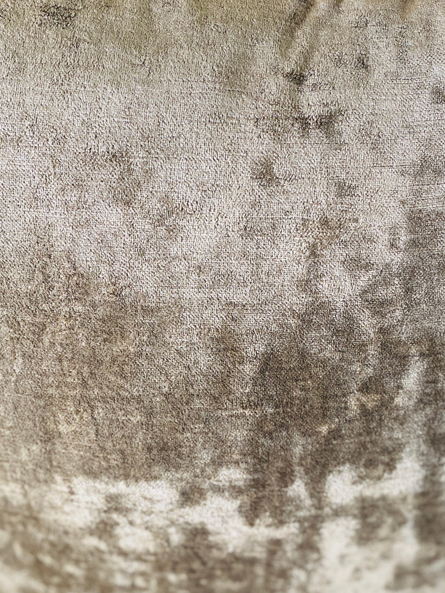 Close up of brown vintage feel velvet cushion