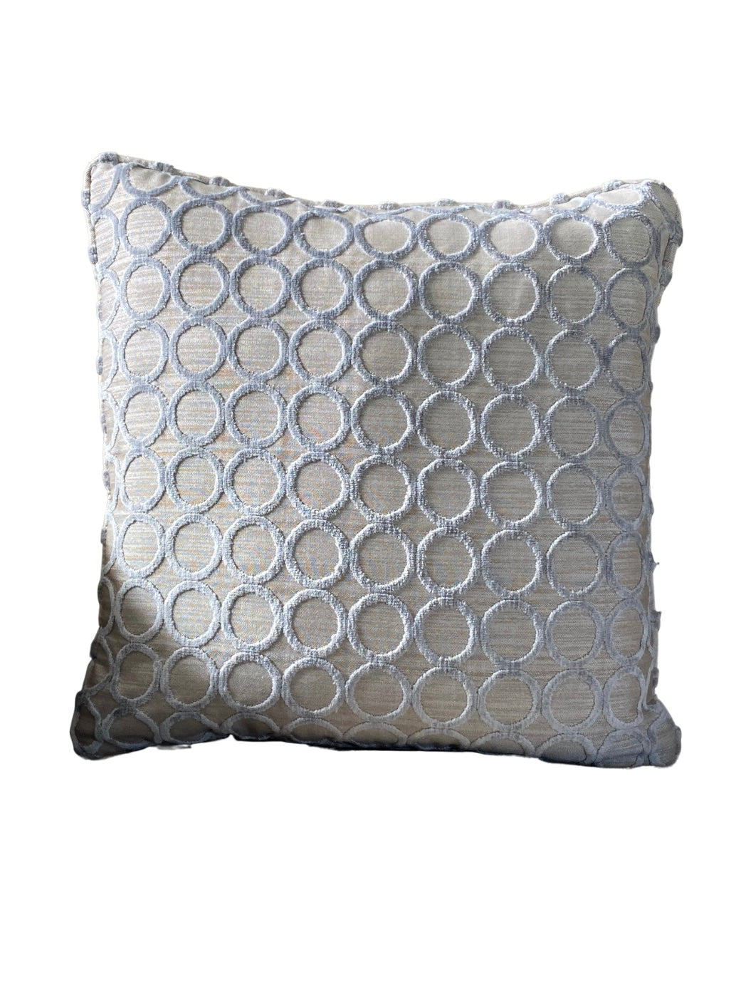 Luxury silver grey cut pile velvet cushion