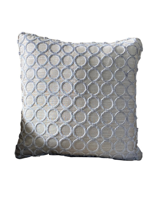 Luxury silver grey cut pile velvet cushion