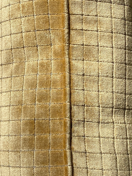 Warm gold velvet cushion