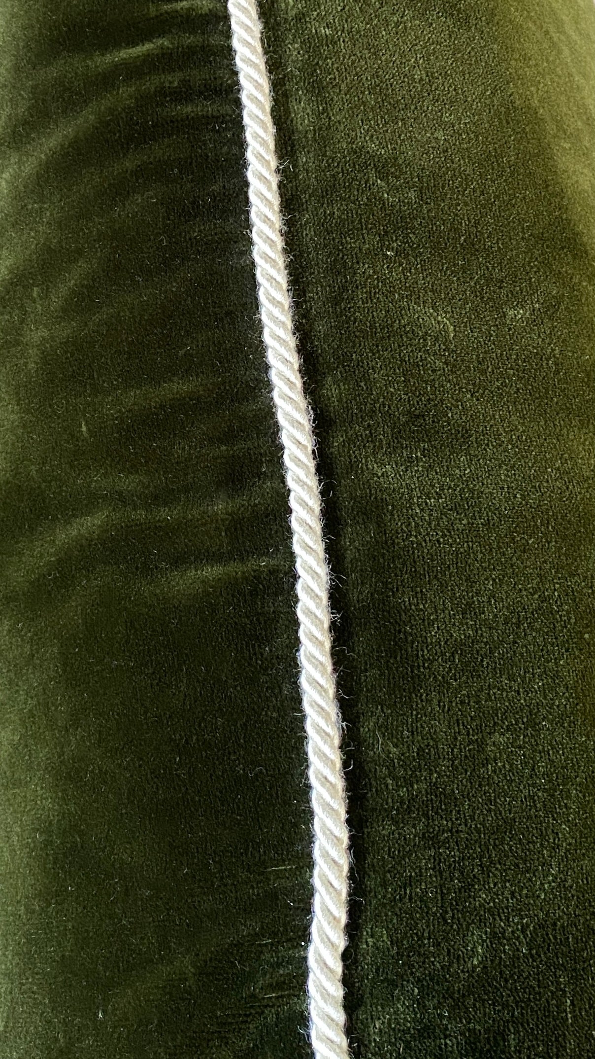 Rich green luxury velvet cushion