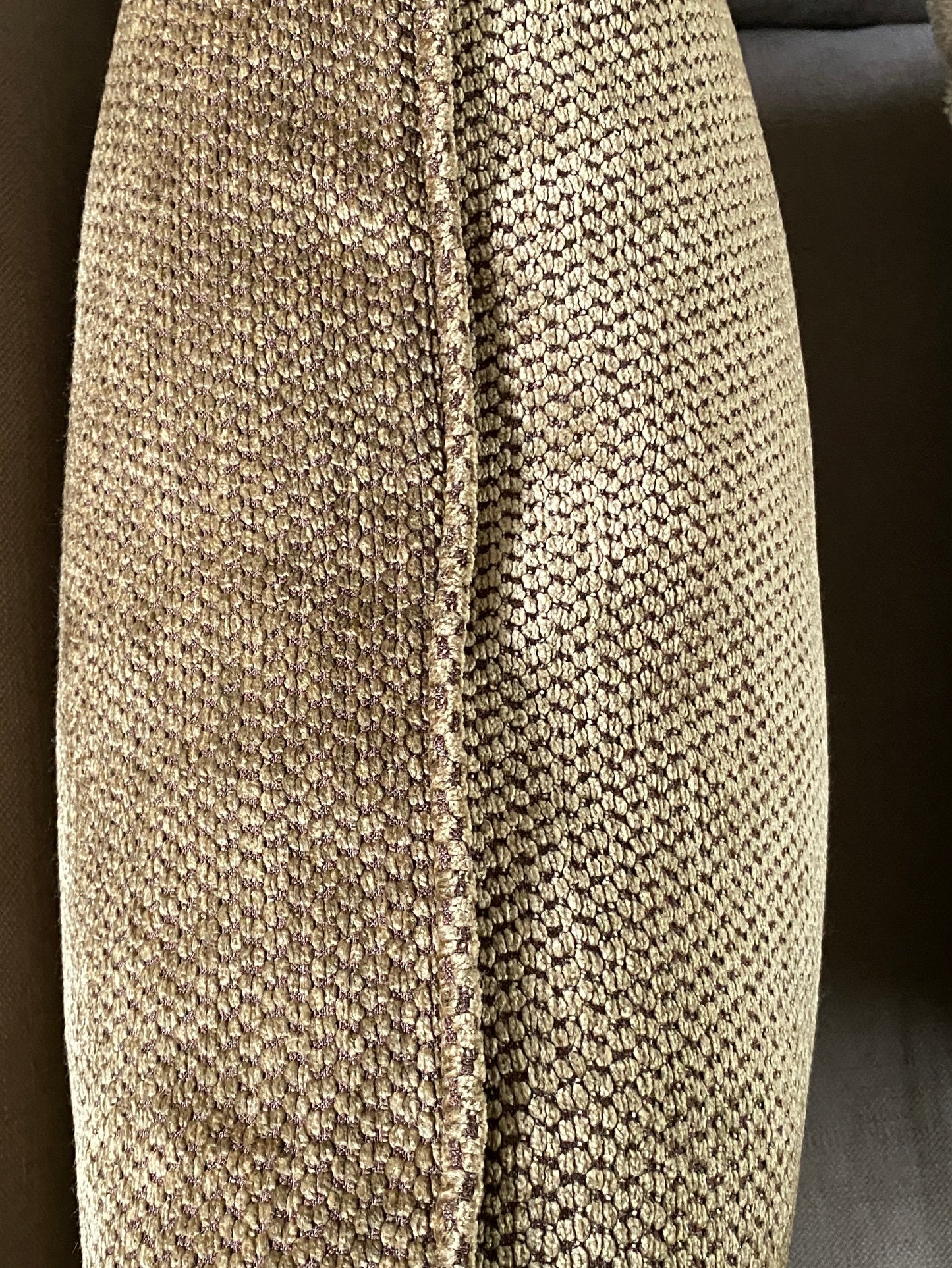 Antique gold chenille cushion