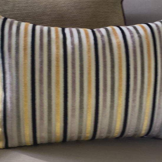 video to show striped cushion